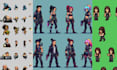 create 2d pixel art sprite sheets game animations character sprites retro game