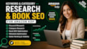 do keyword category research and book seo for amazon kdp