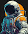 create high quality outer space astronaut illustration