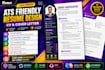 create an ats friendly resume, CV, cover letter