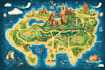 design a vector map illustration and world map for you