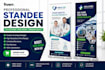 professional design, roll up banner, and standee banner