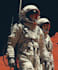 create a high quality custom sci fi astronaut illustration