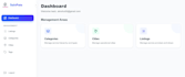 build a modern react nextjs website with nodejs backend