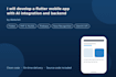 develop a flutter mobile app with ai integration and backend
