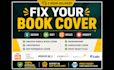 fix, modify, resize, and format your book cover for amazon KDP