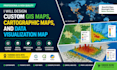 design custom gis maps, cartographic maps, and data visualization maps