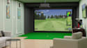 revamp 3d golf simulator,interior layout,mini golf design, golf sim, wall render
