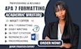 edit and format your thesis, essay, or report in apa 7 style