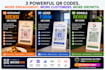 design a professional qr code sticker card with compelling call to action