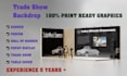design trade show booth or backdrop for your exhibition