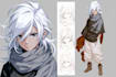 create retro style anime style character illustrations