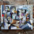 paint a custom cubism style portrait on canvas