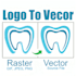 manually vector trace, transform logo, convert image to svg, ai, eps, PDF