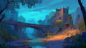 create stunning fantasy landscape, background illustration
