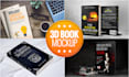 design realistic 3d book cover mockups
