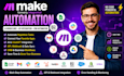 build make com automation, ai workflow, CRM and API integration