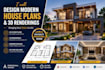 design modern house plans and 3d renderings