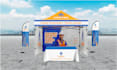 do custom canopy tents, feather flags, table clothes for your events