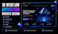 build interactive 3d webflow website 3d animated website spline animation gsap