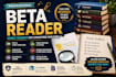 be your beta reader beta read your book and provide honest beta reader feedback