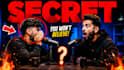 design mrbeast style viral podcast thumbnail with secret revealed text