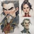 create a unique watercolor character artwork