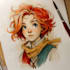 illustrate your character in a watercolor style
