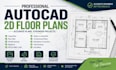 do architectural house plan, permit drawing, blueprint, autocad 2d floor plan