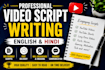 write engaging youtube scripts in english and hindi