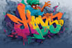 custom graffiti text, name art, street art illustration