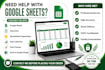 do google sheets data entry, formatting, cleanup and organization