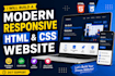 build a responsive HTML CSS website, landing page website