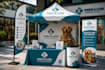 create event branding kit, canopy tent, feather flag and table cover