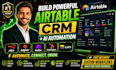 setup airtable CRM, airtable database, softr client portal, n8n ai automation