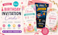 l design editable birthday invitation cards in canva