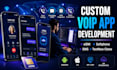 develop a custom voip app, esim app, softphone app, , sms, text now app