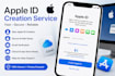 create a verified apple id using your information