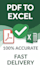 convert PDF to excel, scanned PDF to excel with accuracy