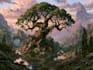 do professional landscape concept art in painterly style