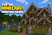 build a custom minecraft survival base, house or castle