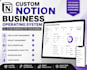 build a custom notion business operating system CRM dashboard