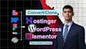 copy clone lovable, figma, webflow, squarespace, wix to wordpress website