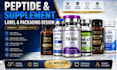 design peptide sarms, vial label and packaging design