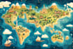 design a unique vector map, realistic