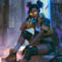 cyberpunk female character art