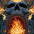 create dark art, metal, gothic illustration