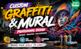 create custom graffiti and mural wall art design
