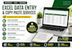 do accurate data entry, copy typing, PDF to work and excel