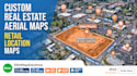 create real estate aerial custom retail location map
